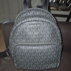 Michael Kors Monogram Mini Gray Backpack